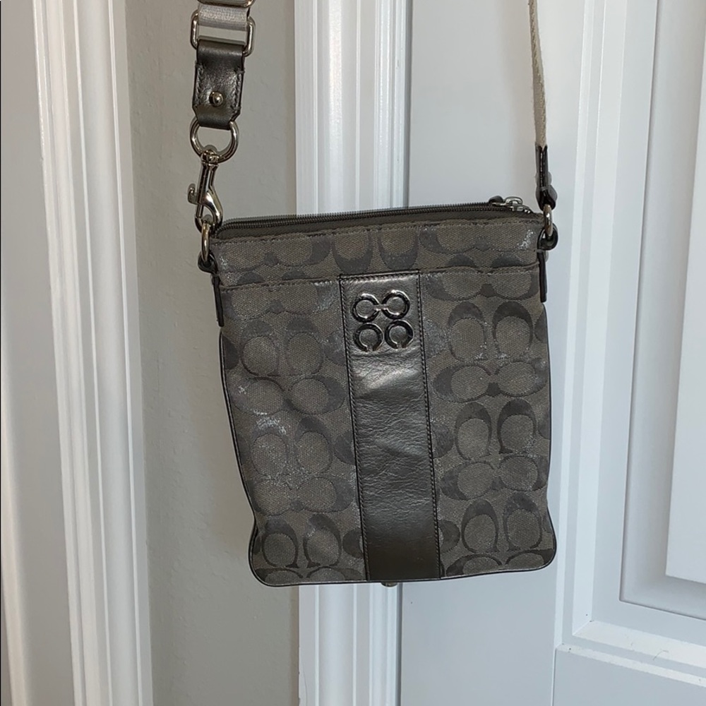 Gray Coach crossbody